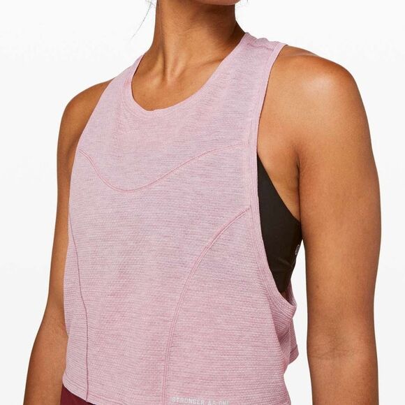 NWOT Lululemon X Barrys Stronger as One Muscle Tank in Heathered Vintage Mauve - Picture 4 of 11